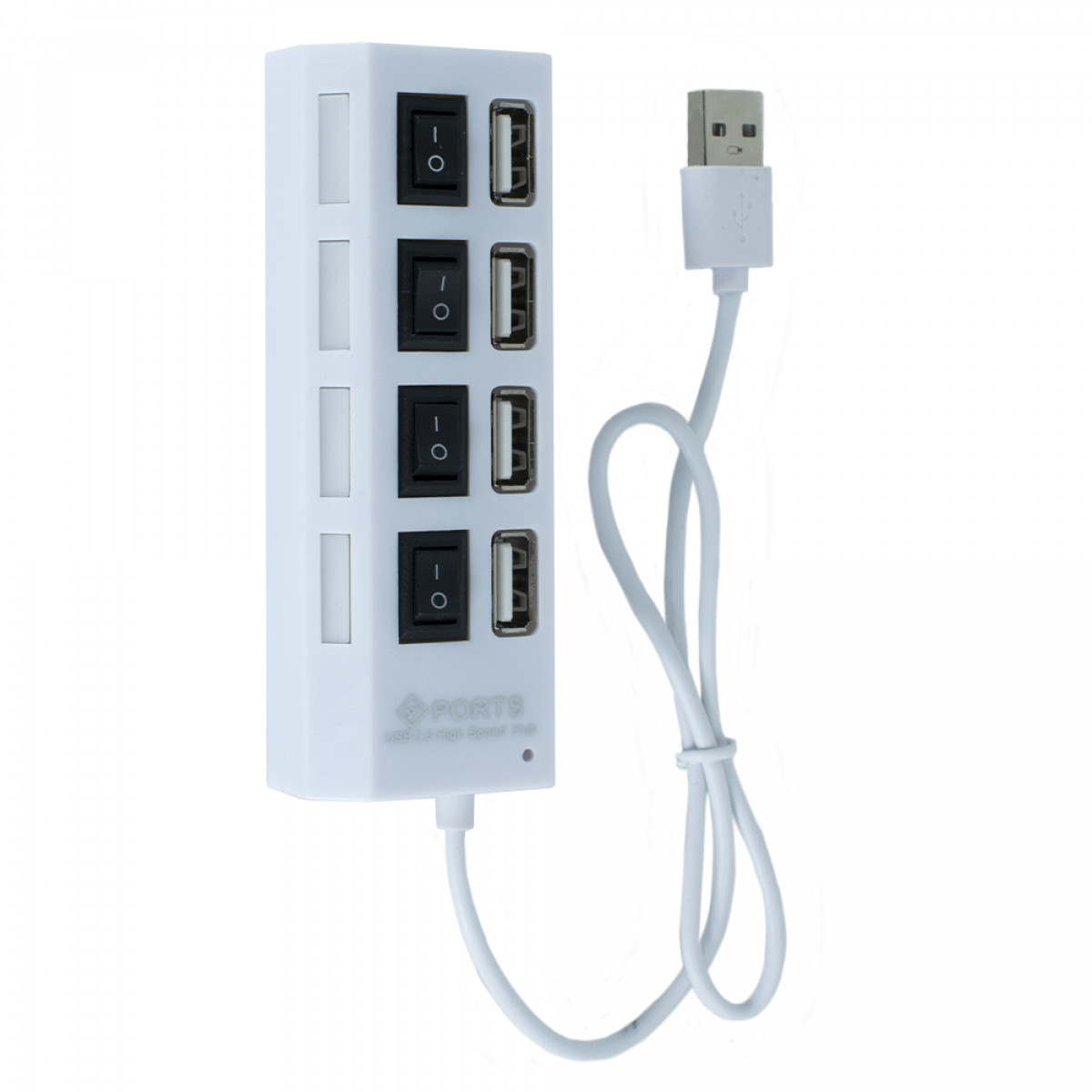 Хаб 4 порта + switch USB2.0