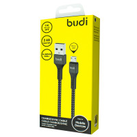 M8J210M (DC210M1B) - USB-кабель Budi Micro in cloth 1m, 2.4A Faster, Aluminum shell