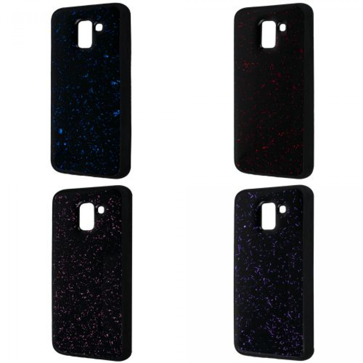 Confetti Black TPU Case Samsung J6+