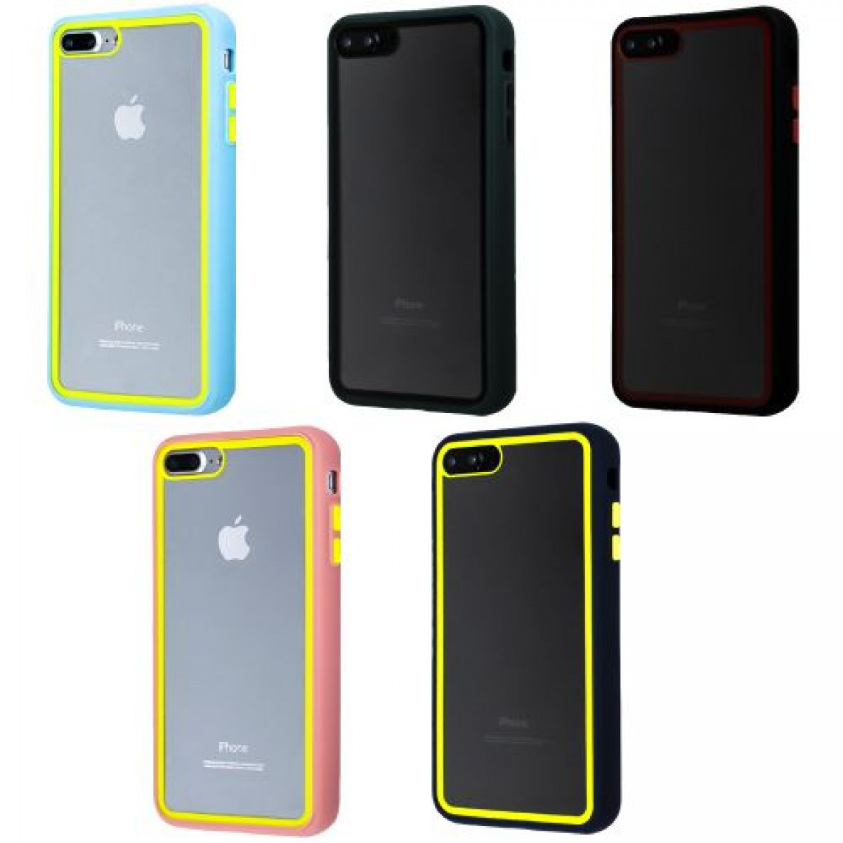 Clear Case Contrast Color Bumper iPhone 7/8 Plus
