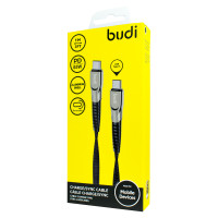 DC213TT10B - USB-кабель Budi Type-C to Type-C in cloth 1m , PD 65W, Aluminum shell