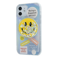 TPU Gradient Smile Popsockets Case Apple Iphone 12 / Принт + №1146
