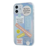 TPU Gradient Smile Popsockets Case Apple Iphone 12 / TPU + №1146