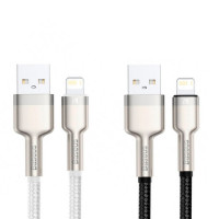 CALJK-A01 - Baseus Cafule Series Metal Data Cable USB to IP 2.4A 1m / CATKLF-C91 - Baseus cafule Cable USB For Type-C 2A 2M + №3296