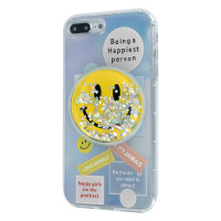 TPU Gradient Smile Popsockets Case Apple Iphone 7/8 Plus / Принт + №1143